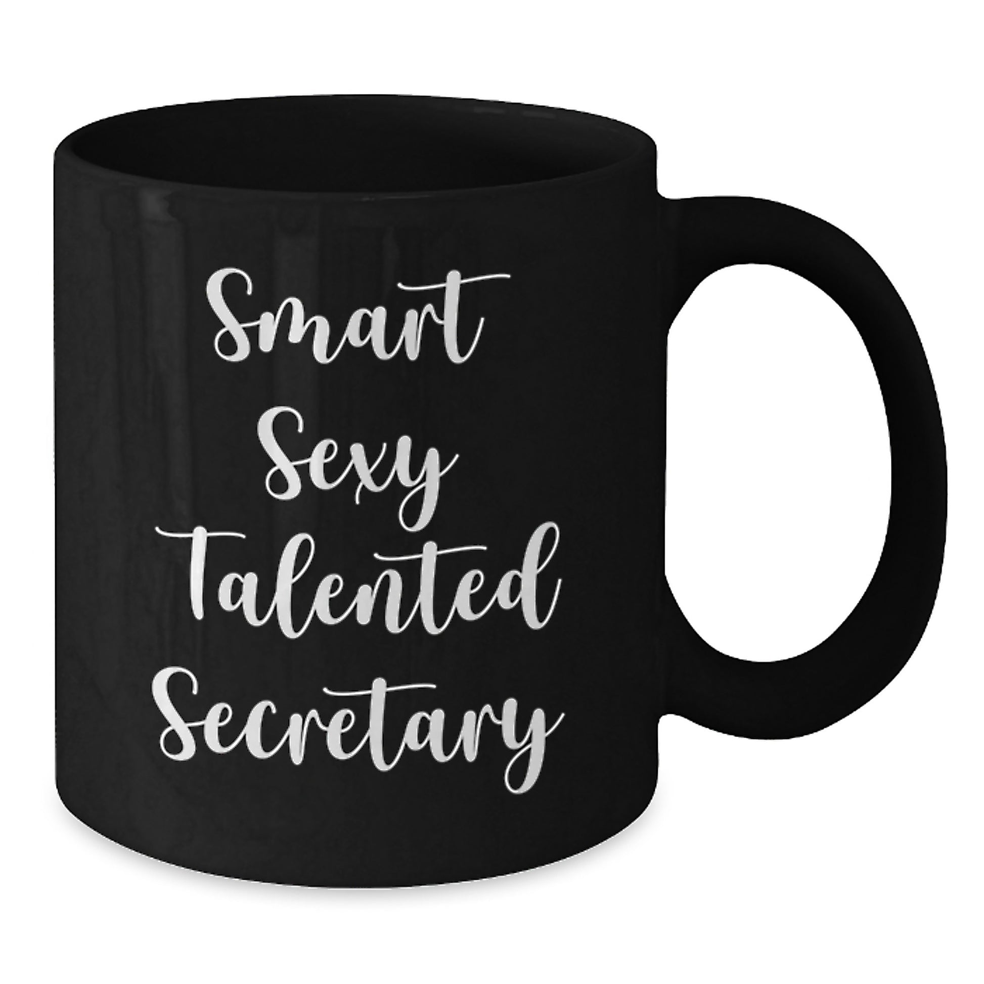 Funny Secretary Gift, Smart Sexy Talented Secretary Quotes on Black Coffee Mug, Gifts from Friends for Secretary, Unique Graduation Gifts for Her - Additional