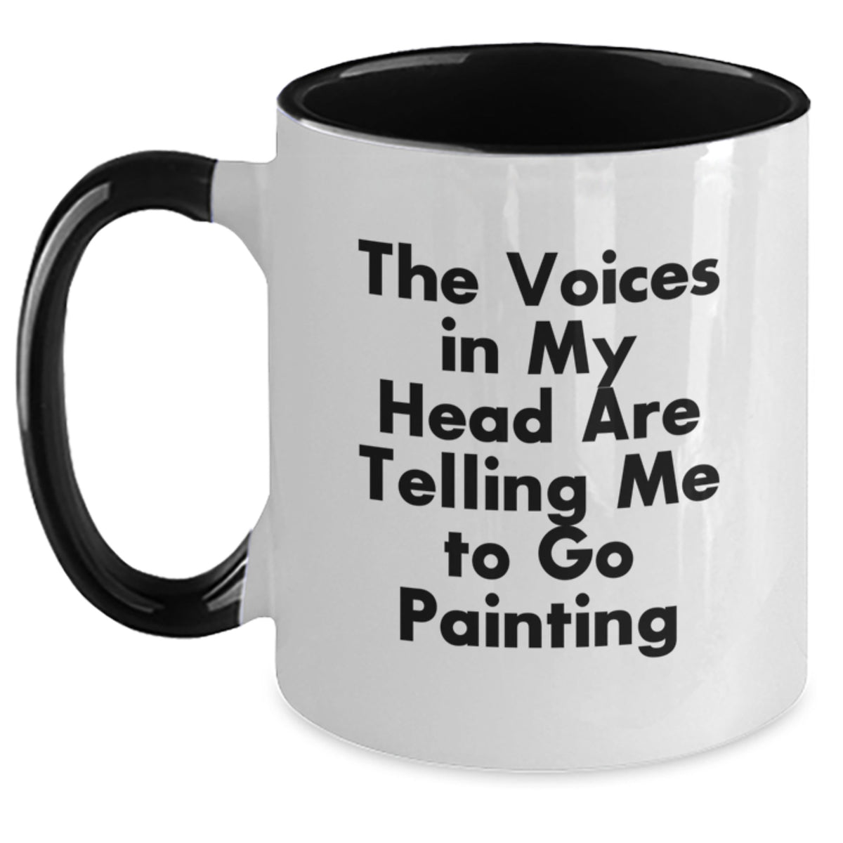 Funny Painting Gifts for Friends and Family - 'I'm Told to Paint' Two Tone Coffee Mugs for Men and Women, Christmas Unique Gifts from Lover of Art - Main