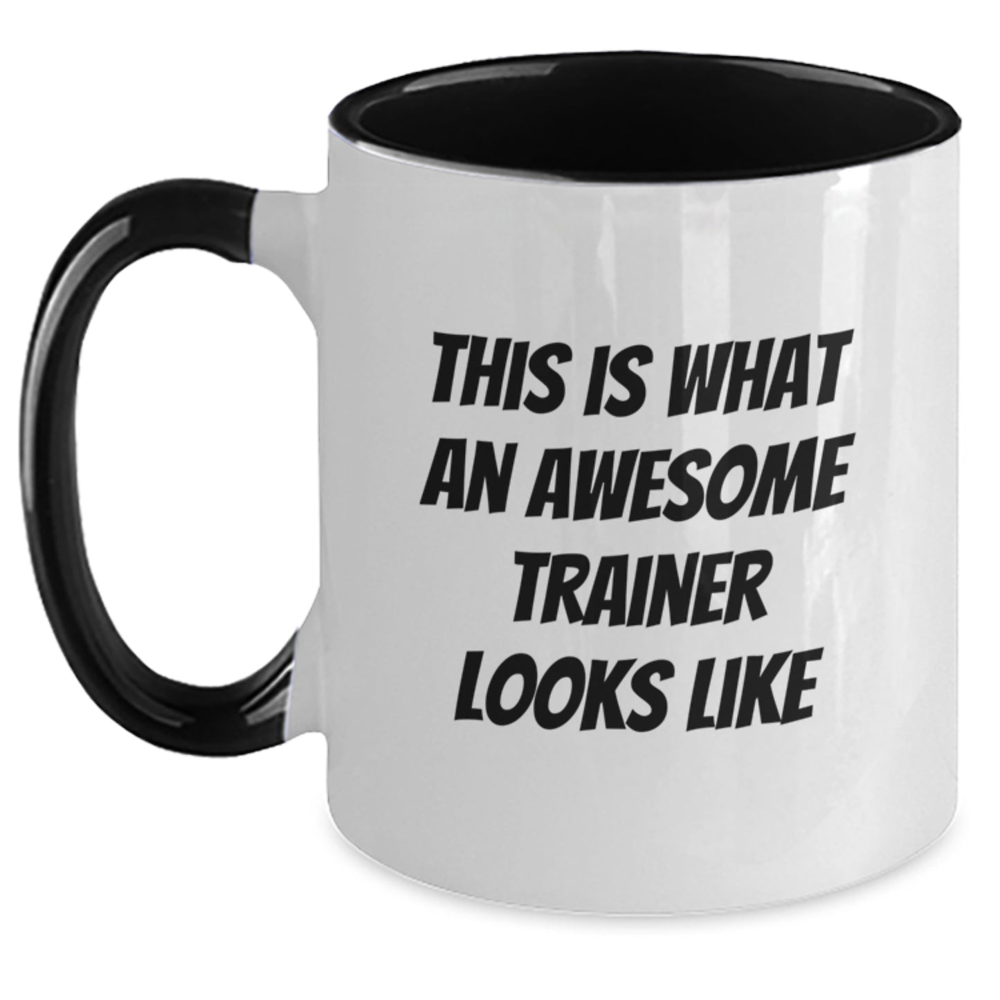 Funny Trainer Gifts from Friends for Awesome Trainers, Inspirational Two Tone Coffee Mug, Graduation Unique Gifts - Main