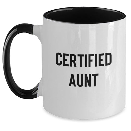 Funny Quotes Aunt Gifts from Family for Valentine's Two Tone Coffee Mug - Main