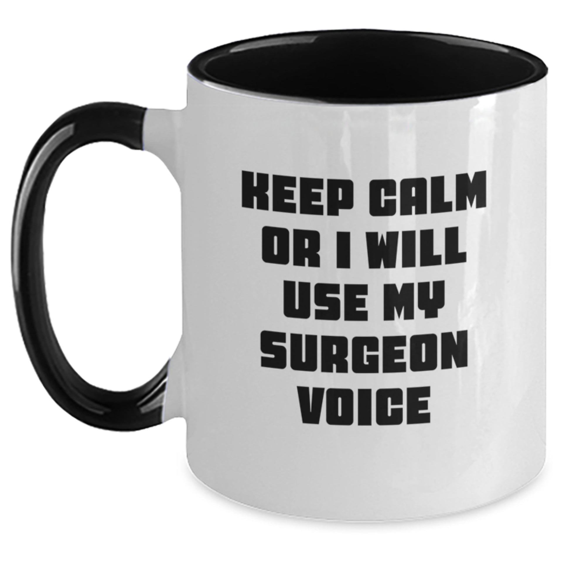 Funny Surgeon Gifts for Men from Family on Father's Day Unique Two Tone Coffee Mug - Main