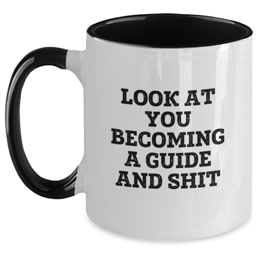 Funny Guide Two Tone Coffee Mugs Gifts for Guides - Gifts from Friends and Family - Unique Mother's Day Unique Gifts - Main