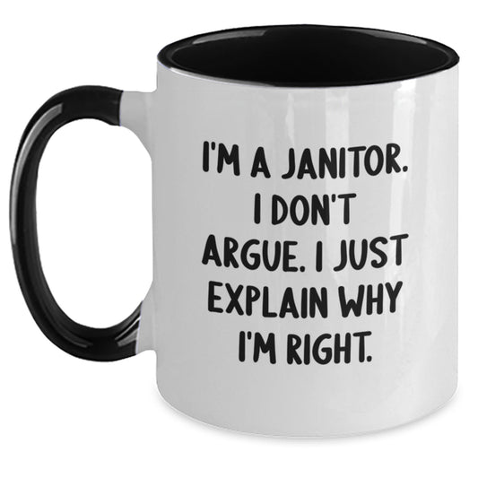 Funny Janitor Gifts for Men, Women, or Friends on Graduation Unique Gifts from Family, Coworkers, or Janitor - Main