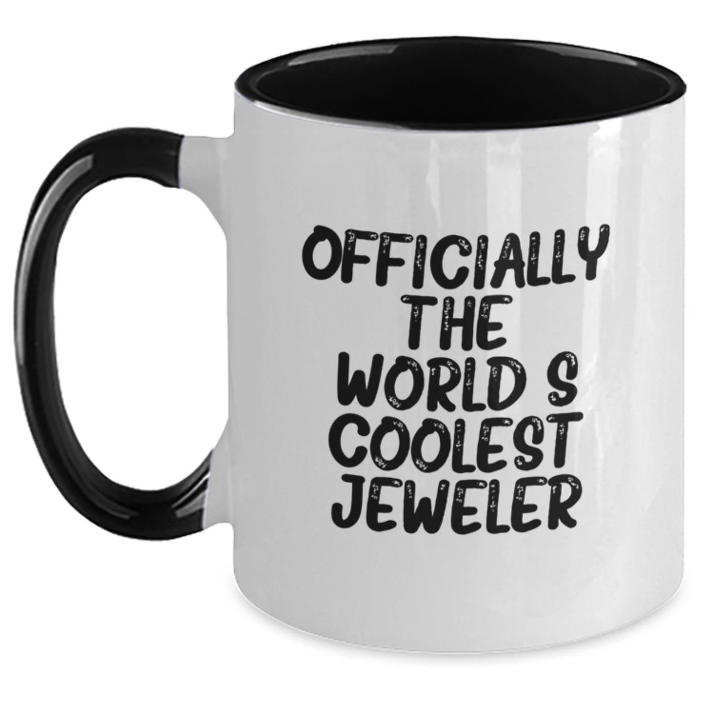 Inspiring Gifts from Friends for the World's Coolest Jeweler Two Tone Coffee Mug, Graduation Unique Gifts for Men - Main