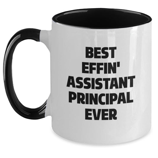 Funny Assistant Principal Gifts - Best Effin' Valentine's Two Tone Coffee Mugs for Assistant Principals from Friends - Main