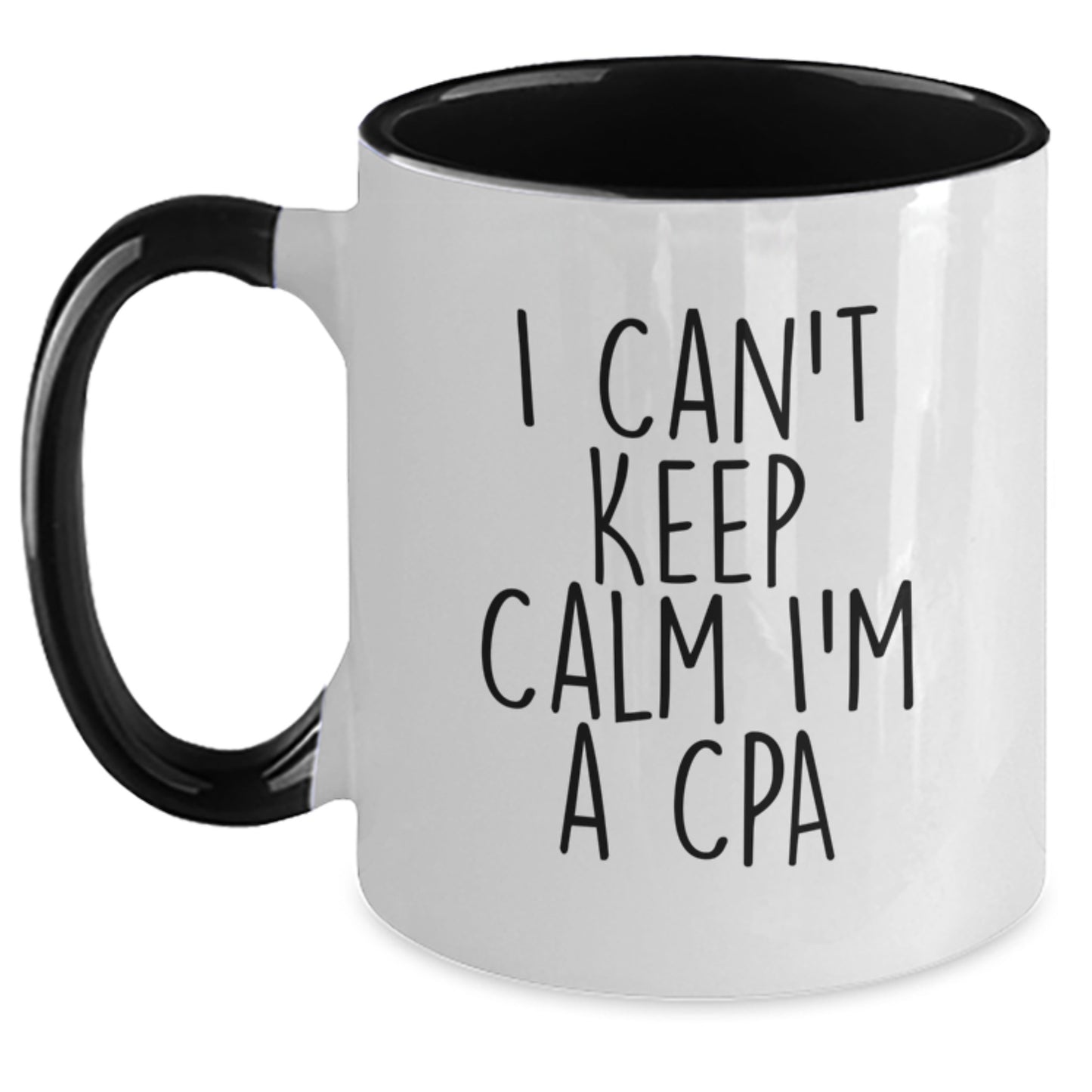 Funny CPA Gifts for Men from Friends, I Can't Keep Calm I'm A Cpa Two Tone Coffee Mug, Unique Christmas Unique Gifts for CPA - Main
