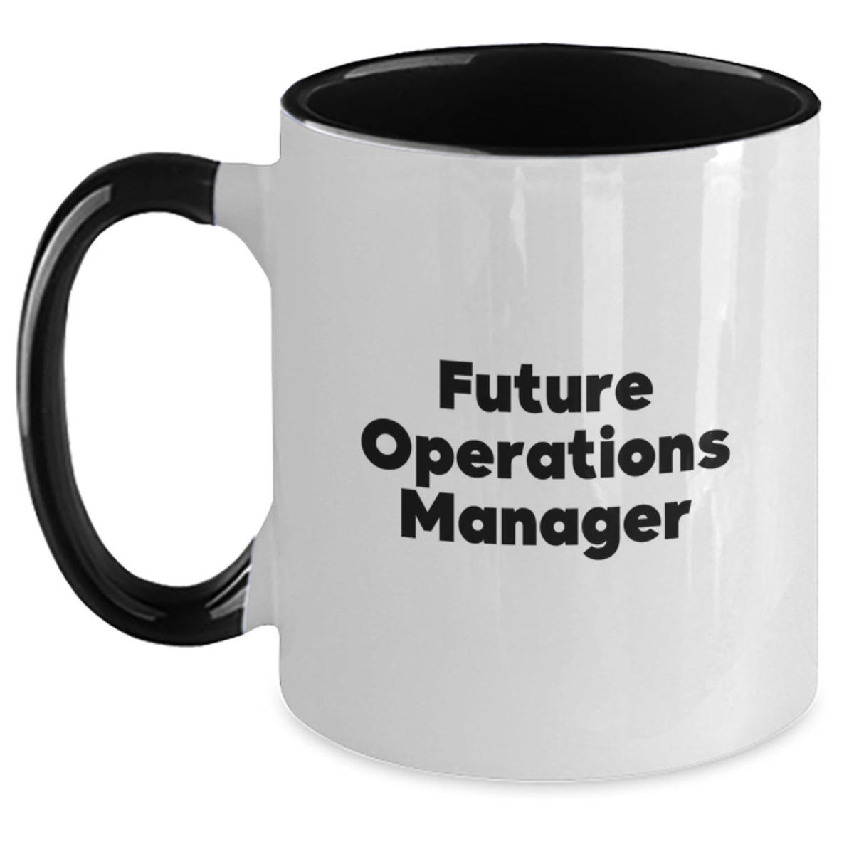 Funny Operations Manager Gifts for Men, Women, Coworkers - Two Tone Coffee Mugs with Inspirational Quote 'Future Operations Manager' for Christmas, Birthday, Office, Desk - Main