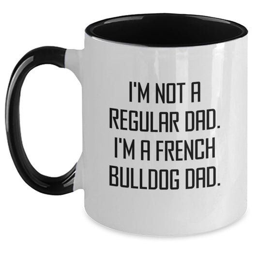 French Bulldog Dad Funny Graduation Gifts from Friends for French Bulldog Lovers - 11oz Two Tone Coffee Mug - Main
