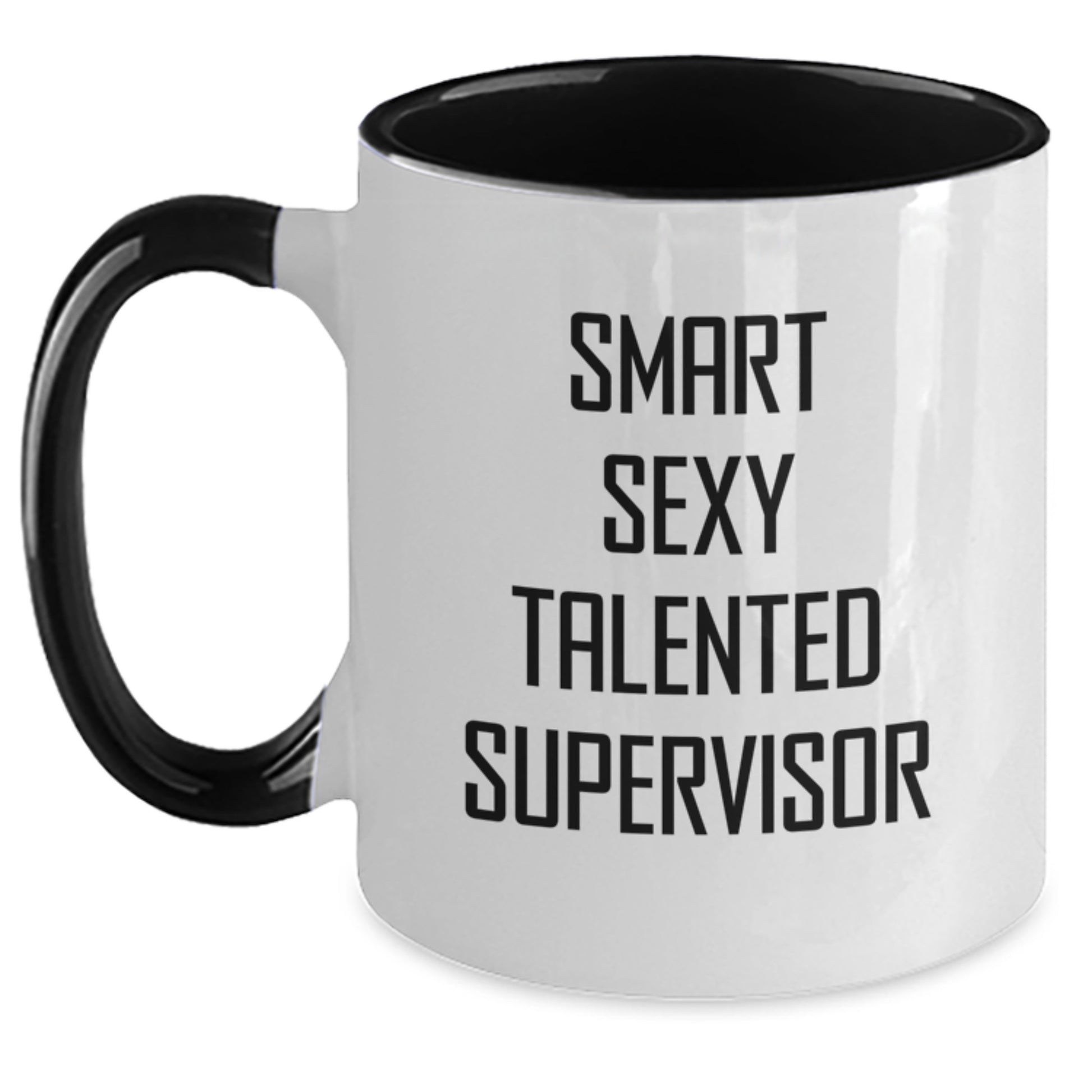 Funny Supervisor Gifts from Friends - 'Smart Sexy Talented' Two Tone Coffee Mug for Graduation - Main