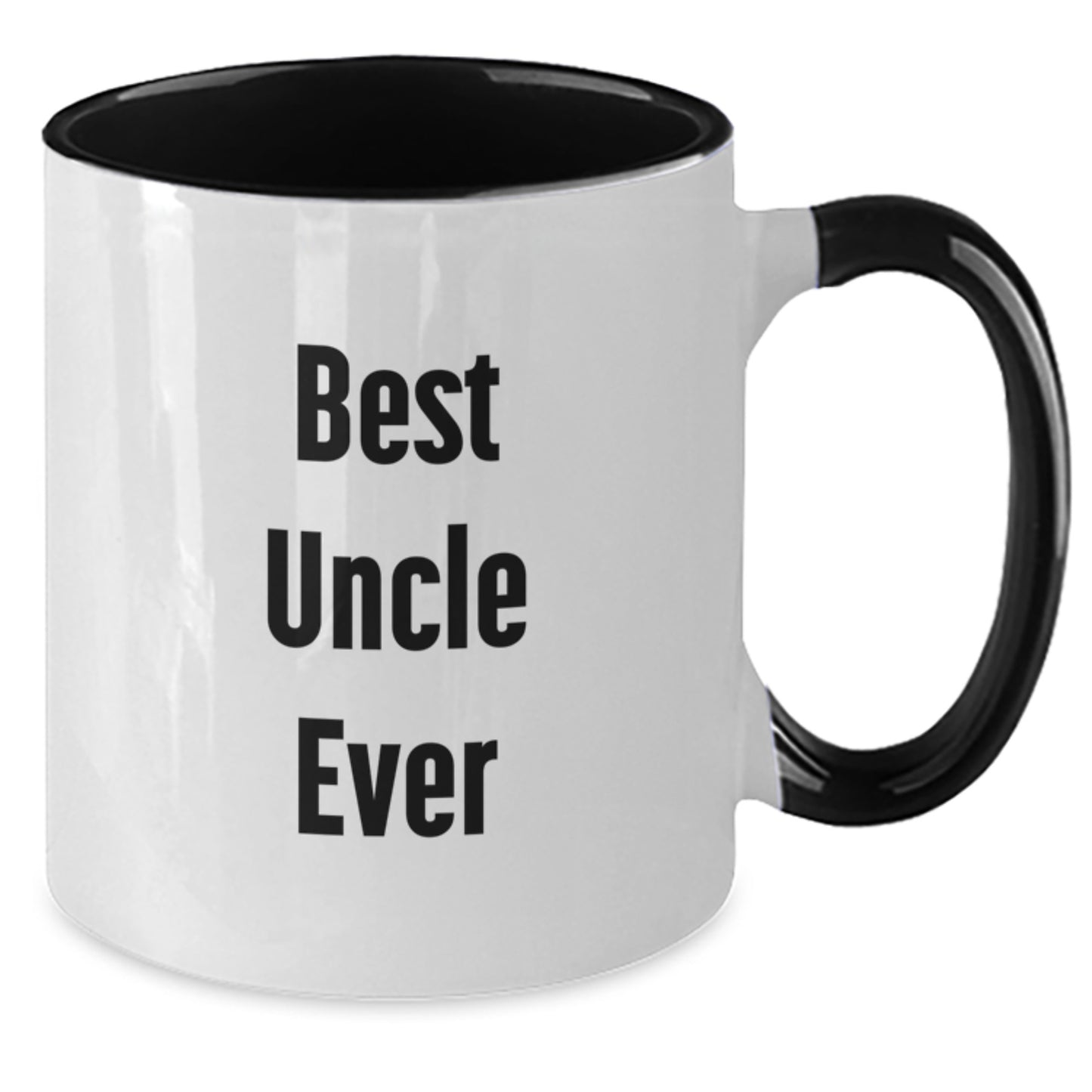 Funny Uncle Gifts from Family - Best Uncle Ever Two Tone Coffee Mug, Christmas Unique Presents for Men, Women, Friends, Coworkers - Additional