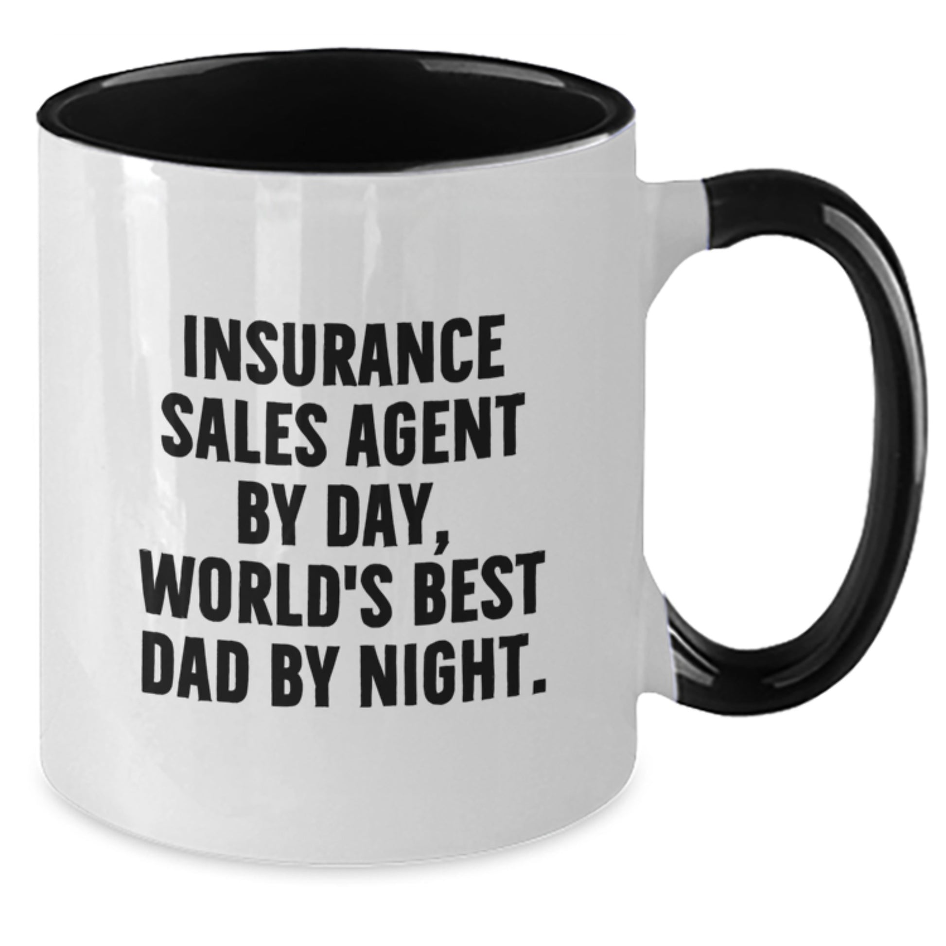 Insurance Sales Agent Gifts, Funny Quote, Two Tone Coffee Mug, Birthday Unique Presents from Men to Friends - Additional