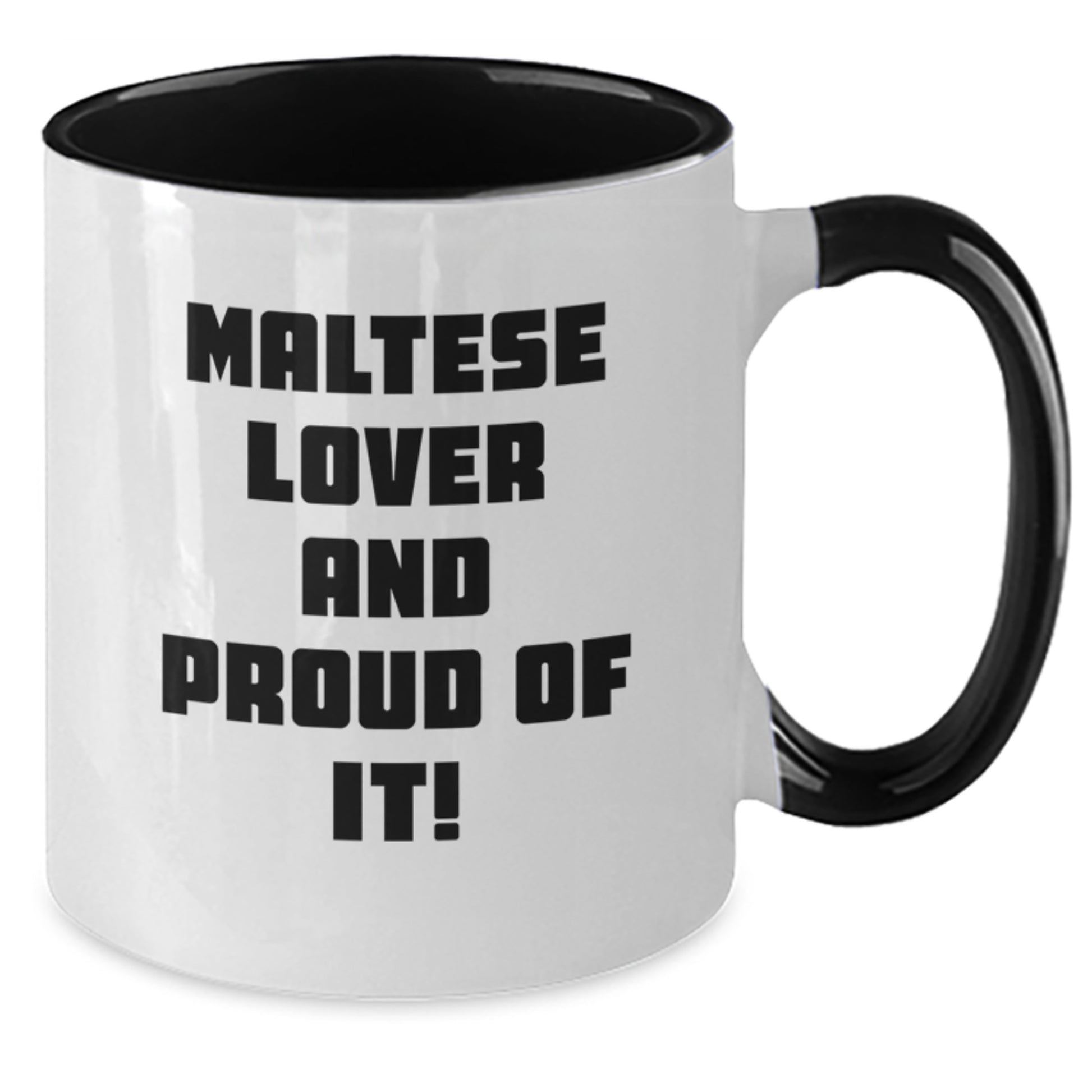 Funny Maltese Dog Lover Gifts from Men to Maltese Dog Owners on Birthday Unique Gifts, Cute Two Tone Coffee Mug - Additional