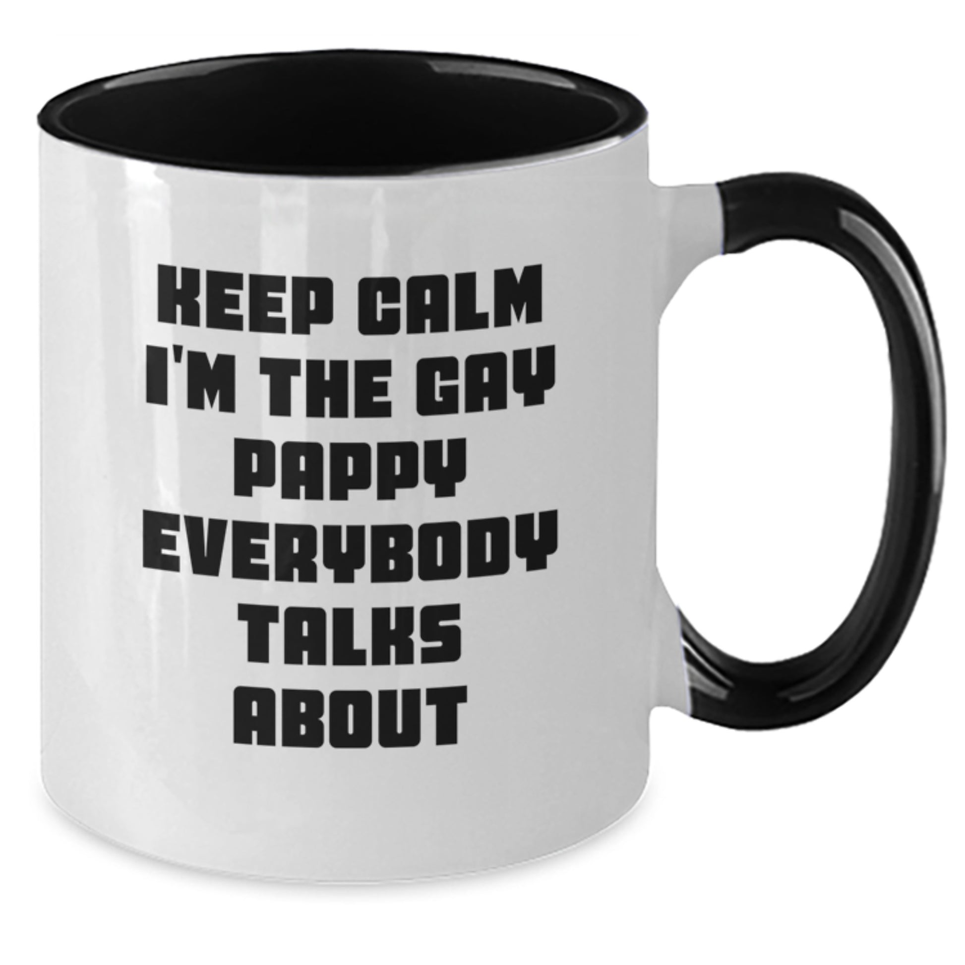 Funny Pappy Birthday Unique Gifts for Men from Friends - Two Tone Keep Calm Coffee Mug - Additional