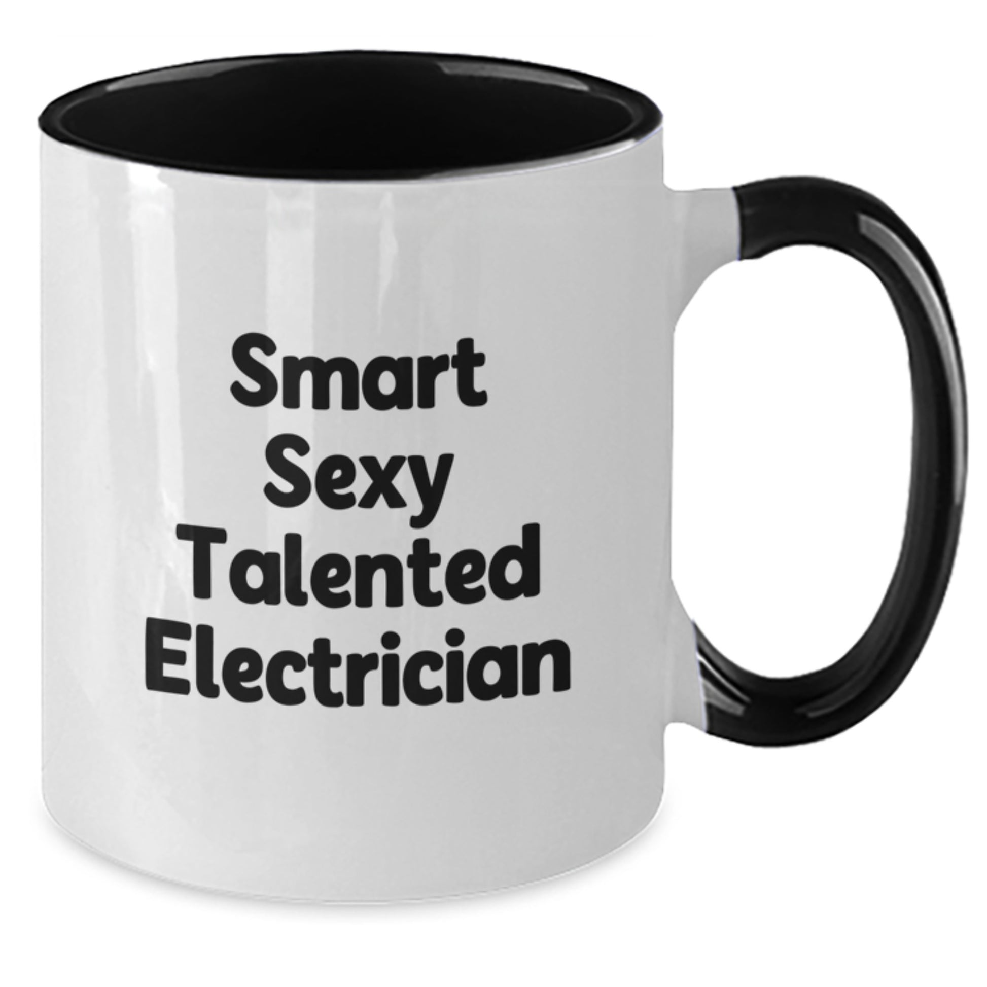 Funny Electrician Gifts from Friends for Men, Smart Sexy Talented Electrician Two Tone Coffee Mug, Graduation Unique Gifts - Additional