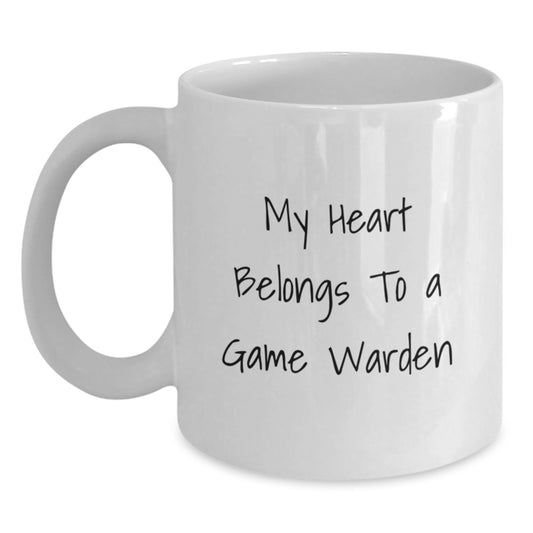 Funny Game Warden Gifts, Birthday Unique Mug for Game Warden Lover, White Coffee Mug for Him, Her - Main