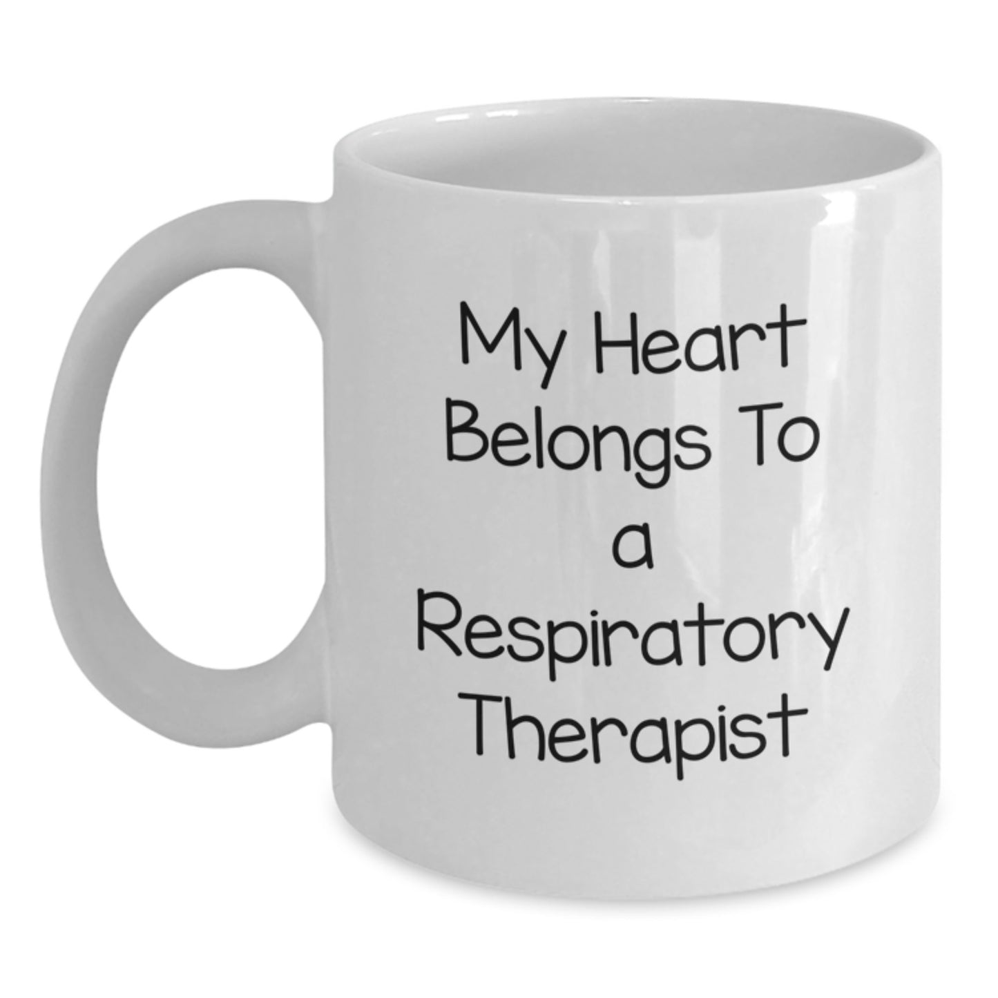 Funny Heart Belongs To A Respiratory Therapist Gifts for Christmas - White Coffee Mug - Main