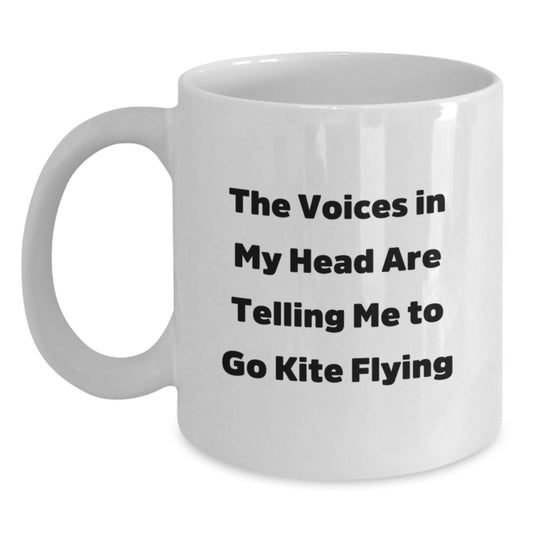 Funny Kite Flying Quote Gifts from Friends to Kite Flying Enthusiasts, White Coffee Mug for Birthday - Main