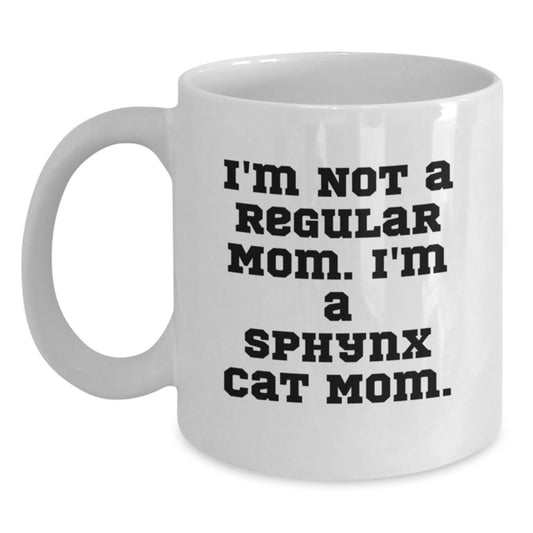 Sphynx Cat Moms Unique Gifts for Graduation, Funny White Coffee Mug from Friends - Main