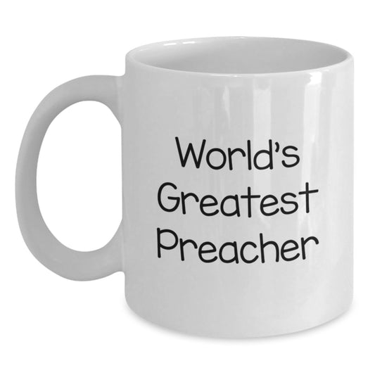 Gifts from Men to Preachers, Unique White Coffee Mugs with Inspirational Quote, Perfect for Father's Day - Main