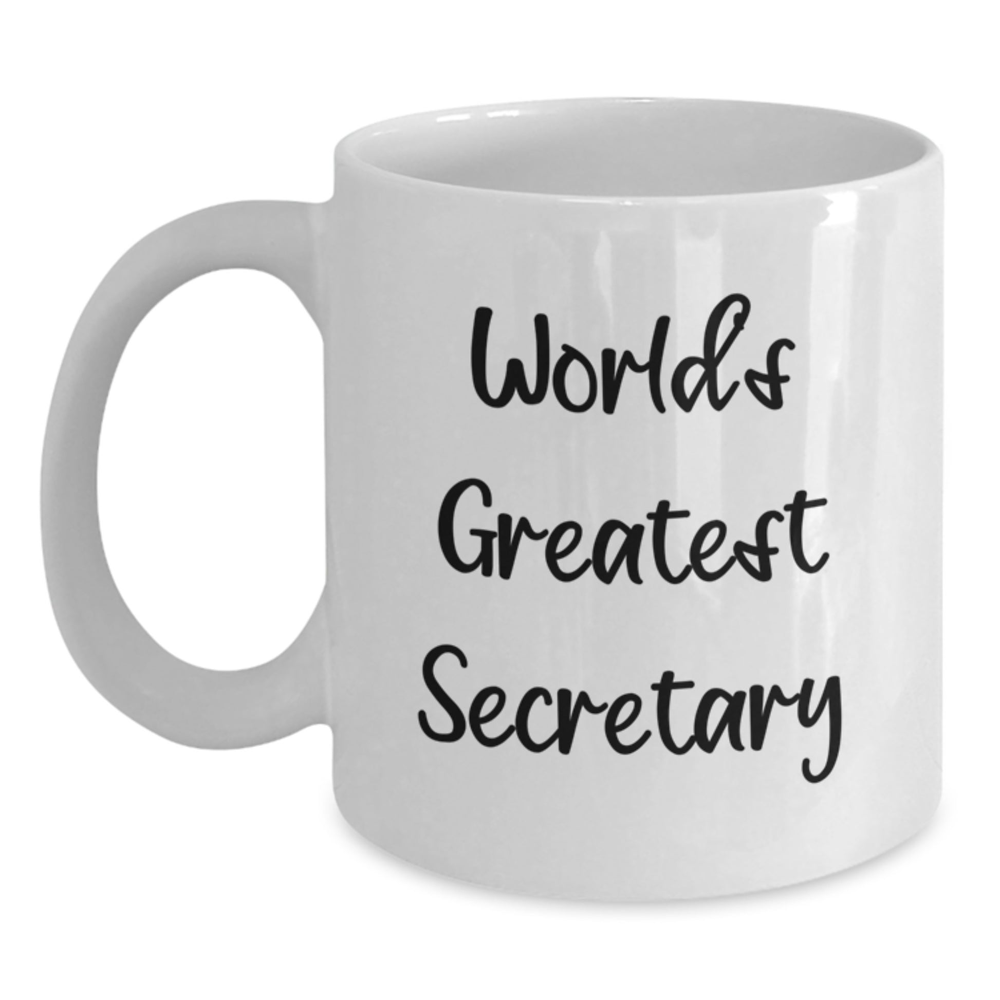 Funny World's Greatest Secretary White Coffee Mug Gifts from Men to Mom on Mother's Day - Main