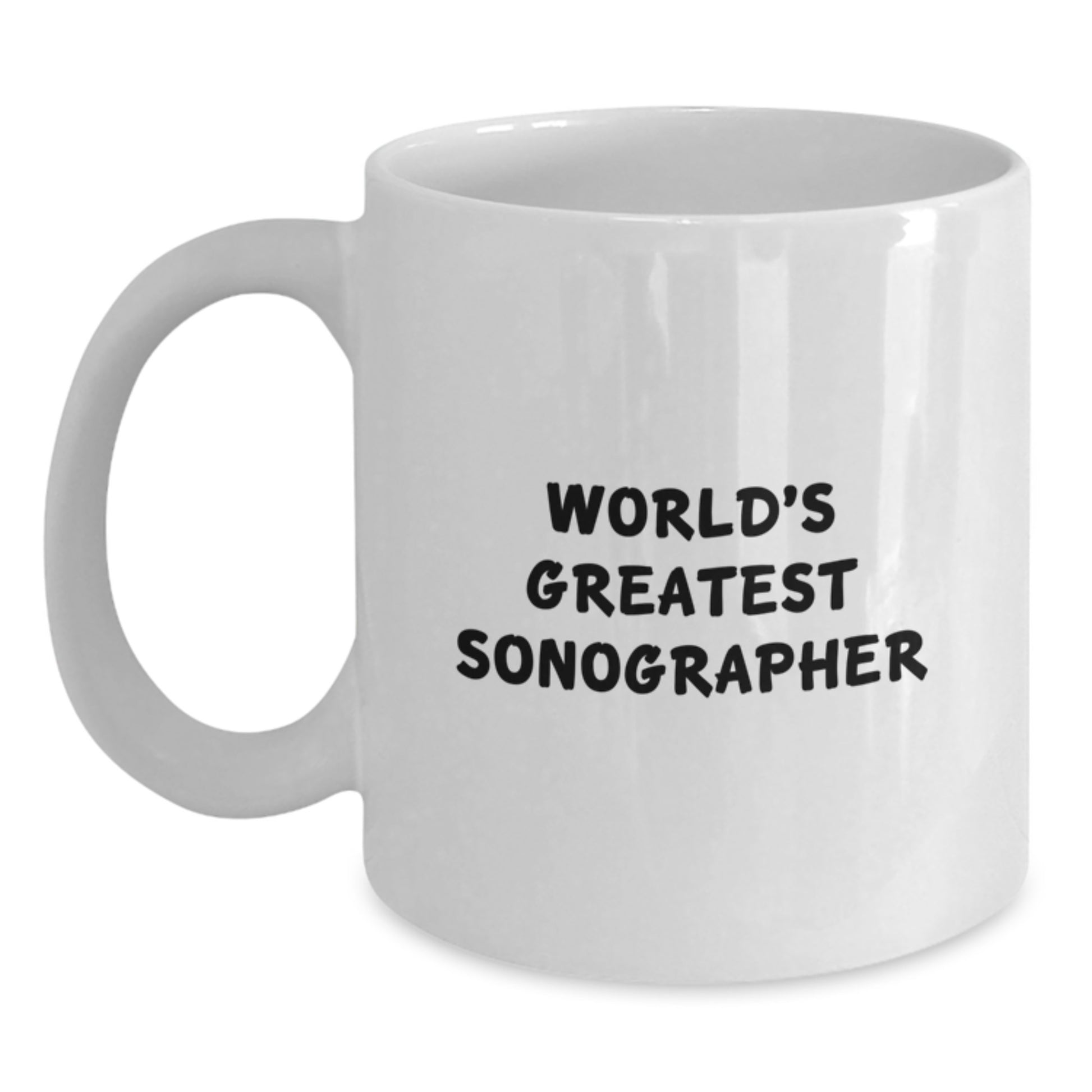 Funny Sonographer Gifts from Dad, Unique Gifts for Sonographer, World's Greatest Sonographer Mug, White Coffee Mug - Main