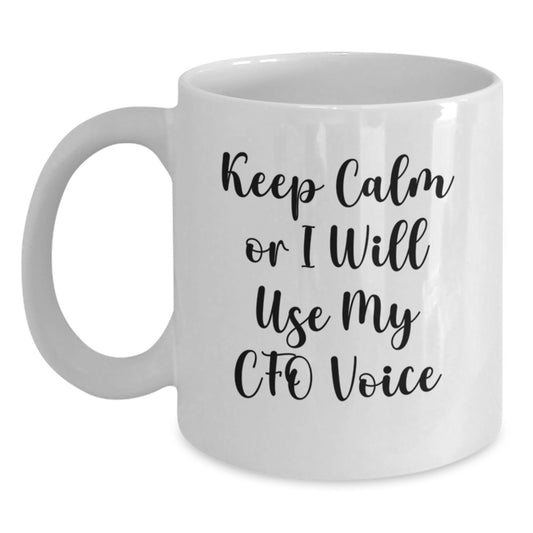 Funny CFO Gifts from Friends to CFO Men, White Coffee Mug for CFOs by Father's Day Unique Gifts - Main