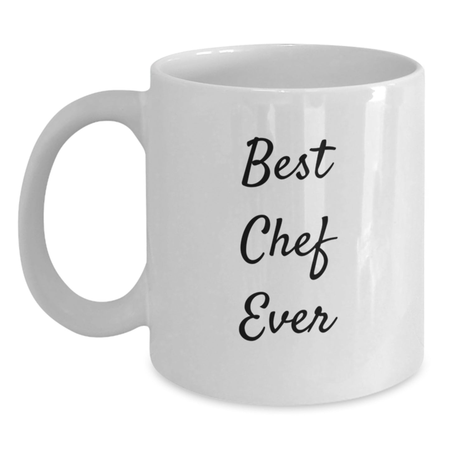 Funny Christmas Unique Gifts for Chef Friends and Family, Best Chef Ever White Coffee Mug, White Ceramic Mug, Microwave and Dishwasher Safe, 11oz or 15oz Capacity - Main