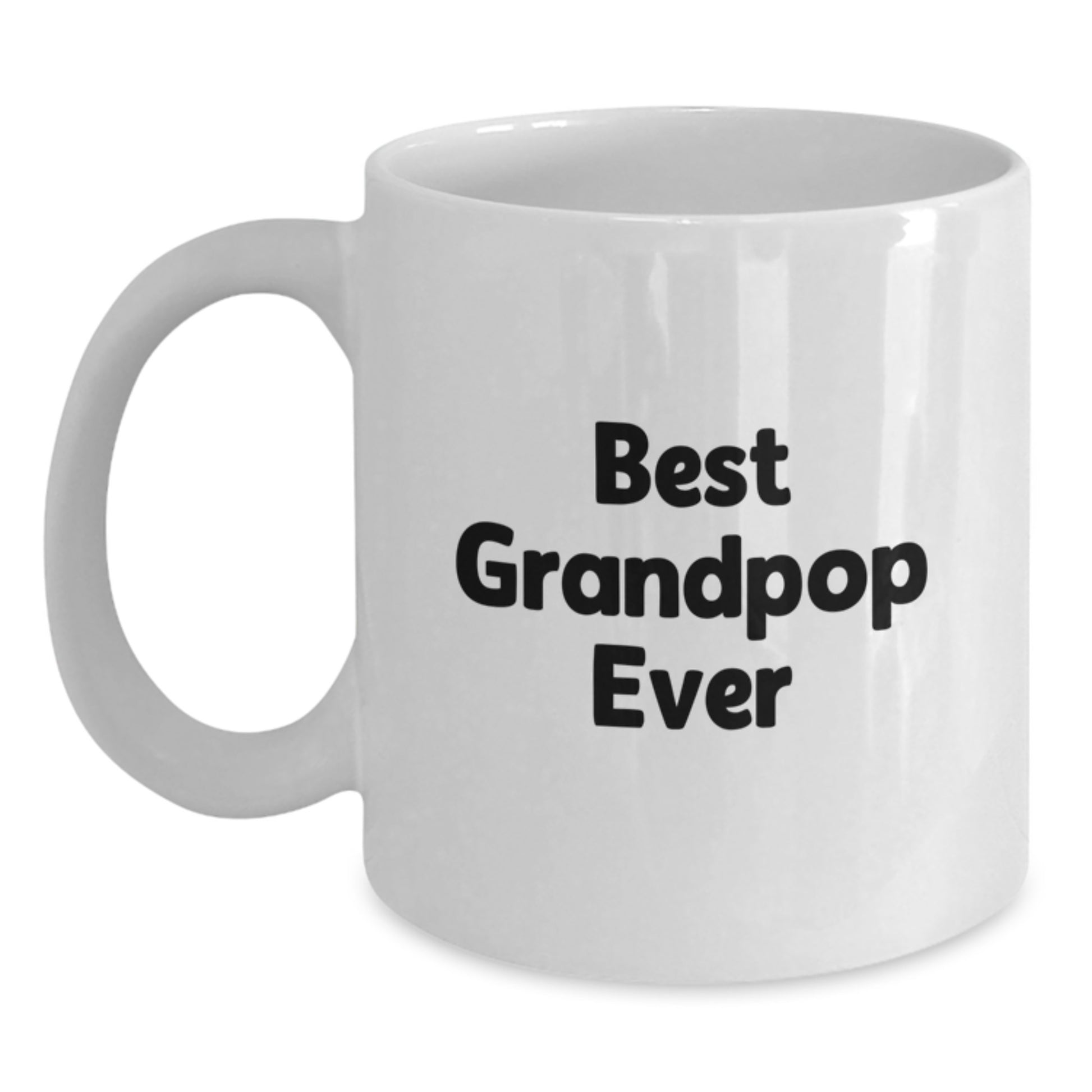 Funny Grandpop Gifts for Men, White Coffee Mug Best Grandpop Ever, Christmas Unique Presents from Family - Main
