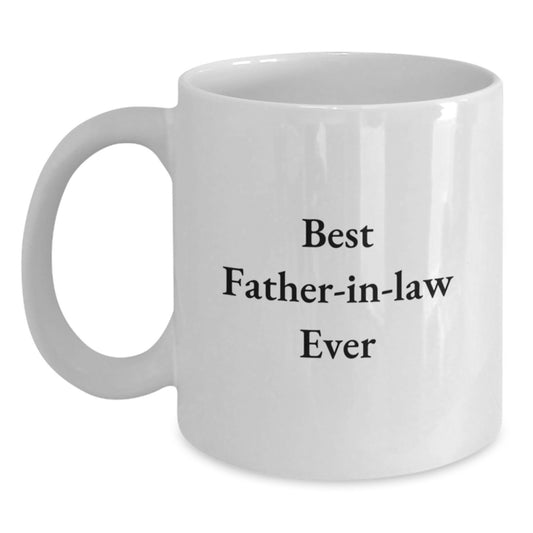 Funny Best Father-in-law Ever White Coffee Mugs Gifts from Family for Father-in-law Birthday Unique Gifts - Main