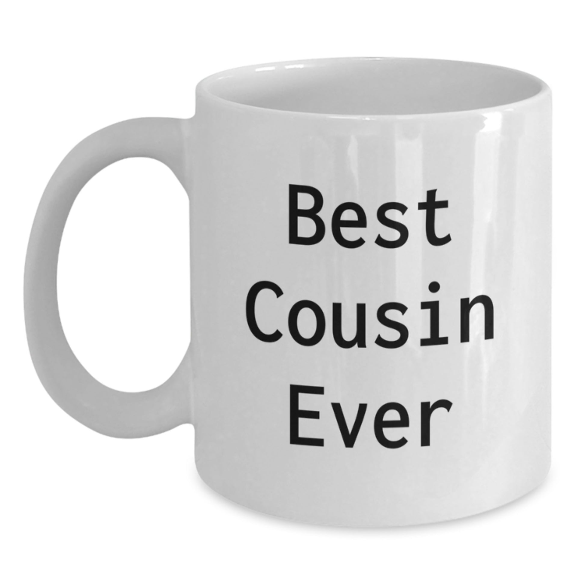 Funny Cousin Gifts from Men, White Ceramic Coffee Mug for Best Cousin Ever, Graduation Unique Gifts - Main