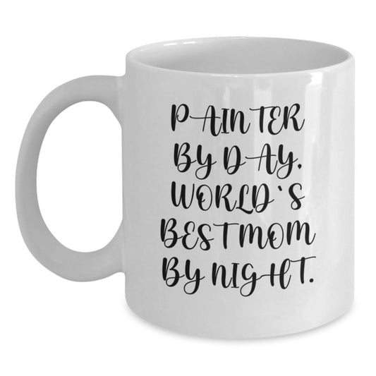 Funny Painter Gifts from Mom to Her Favorite World's Best Painter Daughter - White Coffee Mug for Christmas - Main