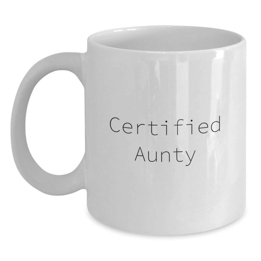 Funny Aunty Gifts from Family, White Coffee Mug for Aunty Birthday Unique Gifts, 'Best Aunty Ever' Quote - Main