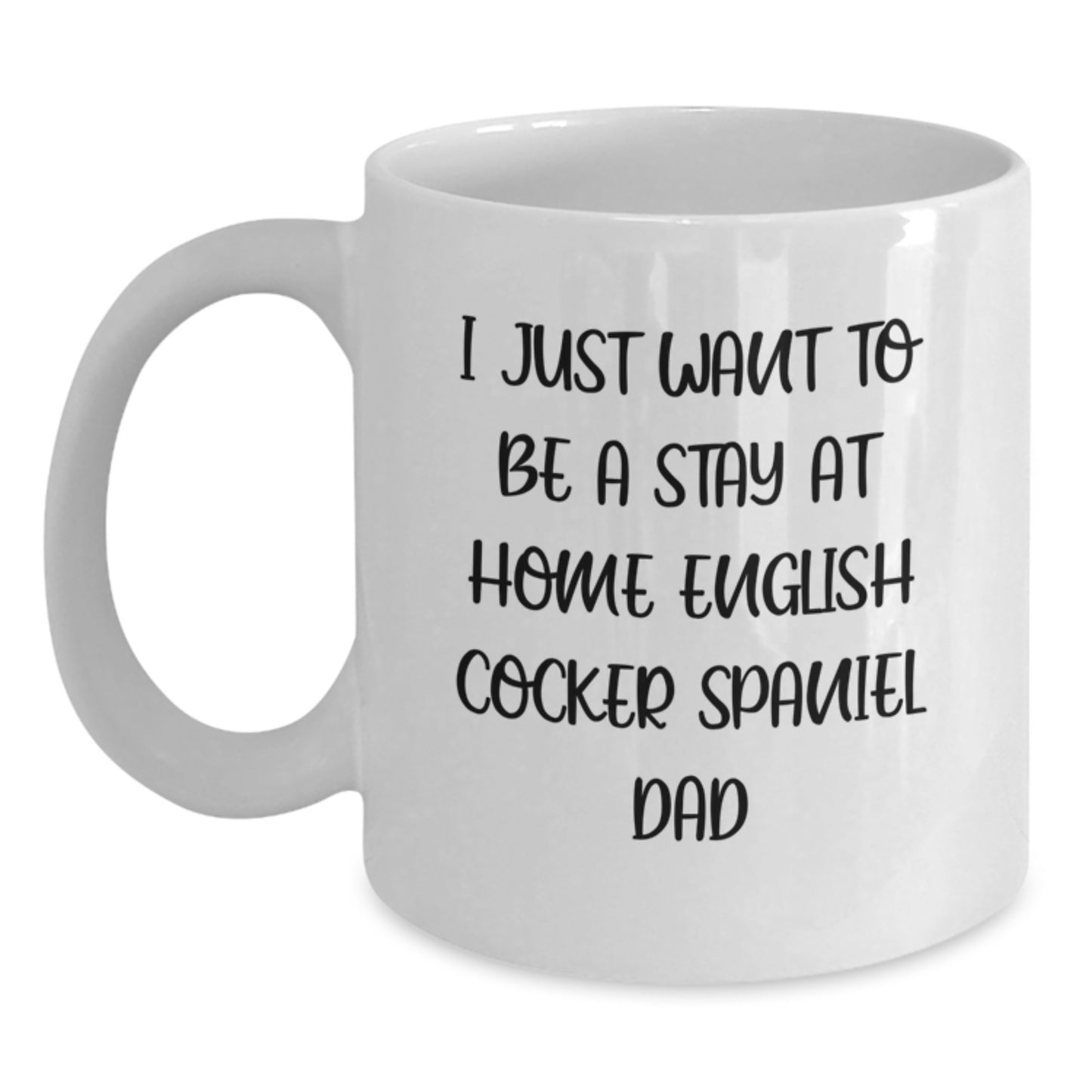 English Cocker Spaniel Dog Lover Gifts from Friends for Him, Funny Quote White Coffee Mug, Birthday Unique Gift, Men's Best Dad Mug - Main