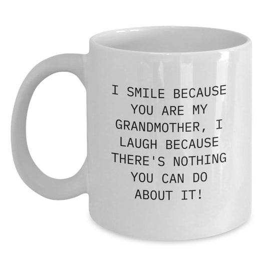 Funny Grandmother Quotes White Coffee Mugs Gifts from Family - Mom's the Best White Coffee Mug for Grandma Grandmother - Funny Mother's Day Unique Gifts - Main