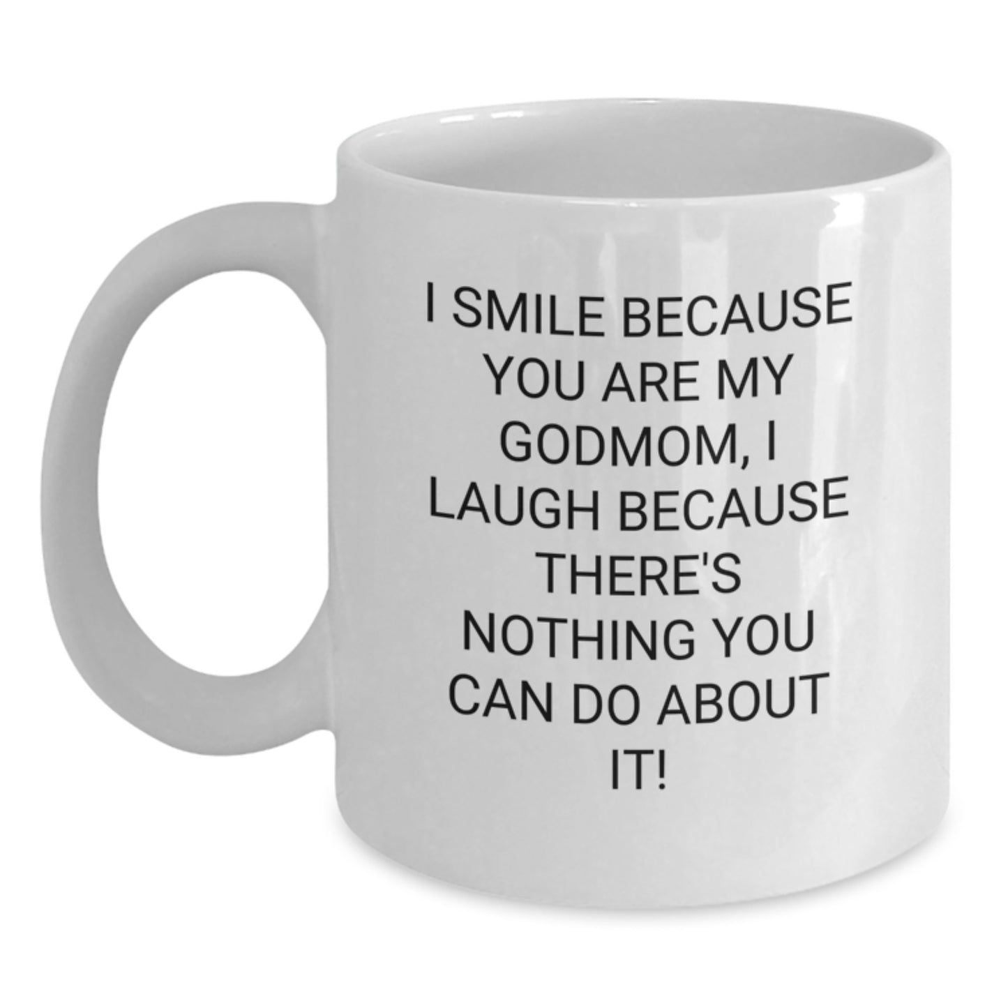 Funny Godmom Gifts from Friends and Family - White Coffee Mug for Godmom, Perfect for Mother's Day Unique Gifts - Main