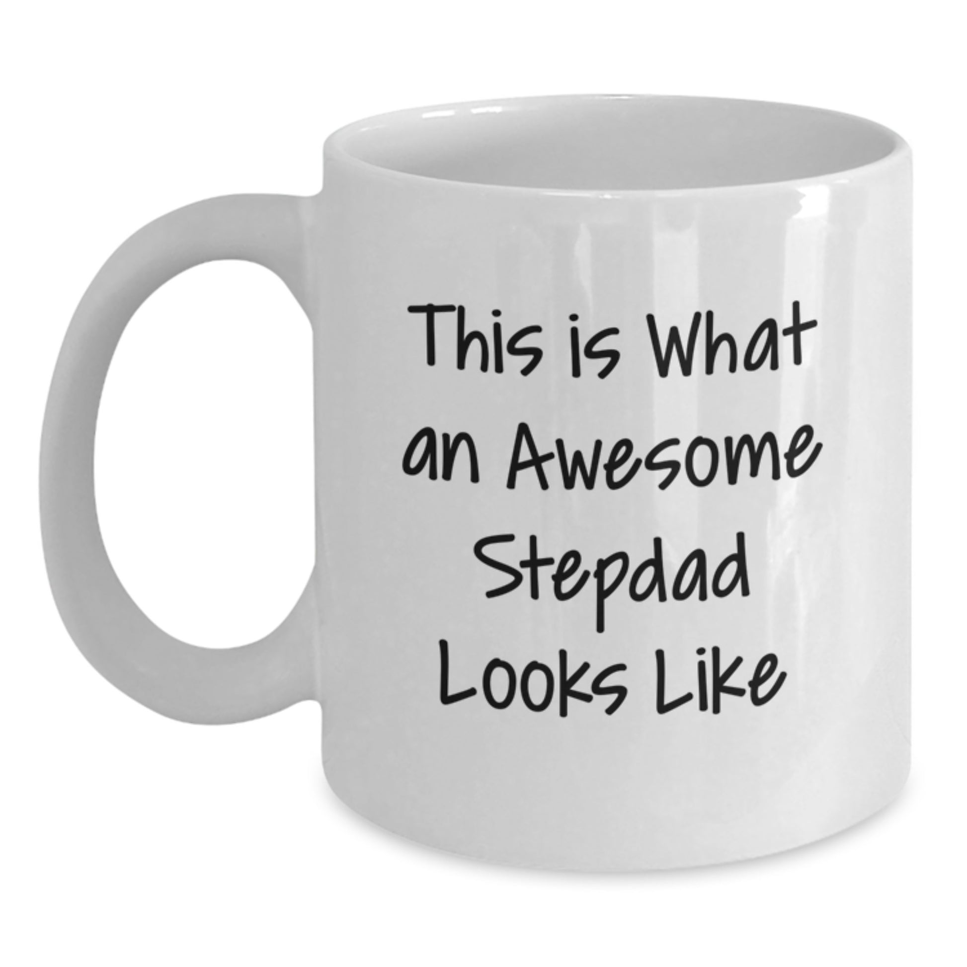 Funny Stepdad Gifts, This Is What An Awesome Stepdad Looks Like White Coffee Mug for Graduation, Gifts from Family to Stepdad - Main
