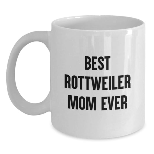 Rottweiler Dog Lover Gifts from Friends, Unique Valentine's Unique Gifts for Rottweiler Dog Owners, Funny White Coffee Mug - Main