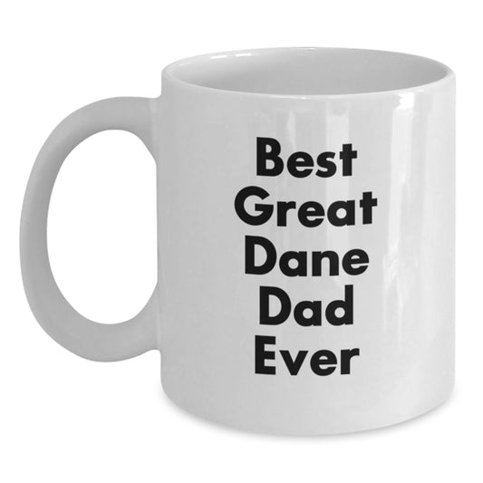 Funny Great Dane Dog Gifts for Dad from Men on Valentine's Unique White Coffee Mugs - Main