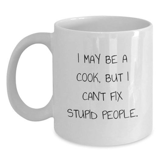 Funny Cook Gifts from Men to Women, White Coffee Mugs for Valentine's Unique Unique - Main
