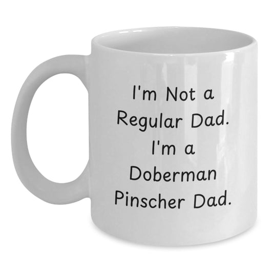 Funny Doberman Pinscher Dog White Coffee Mug Gifts for Men from Dad, Unique Graduation Idea - Main