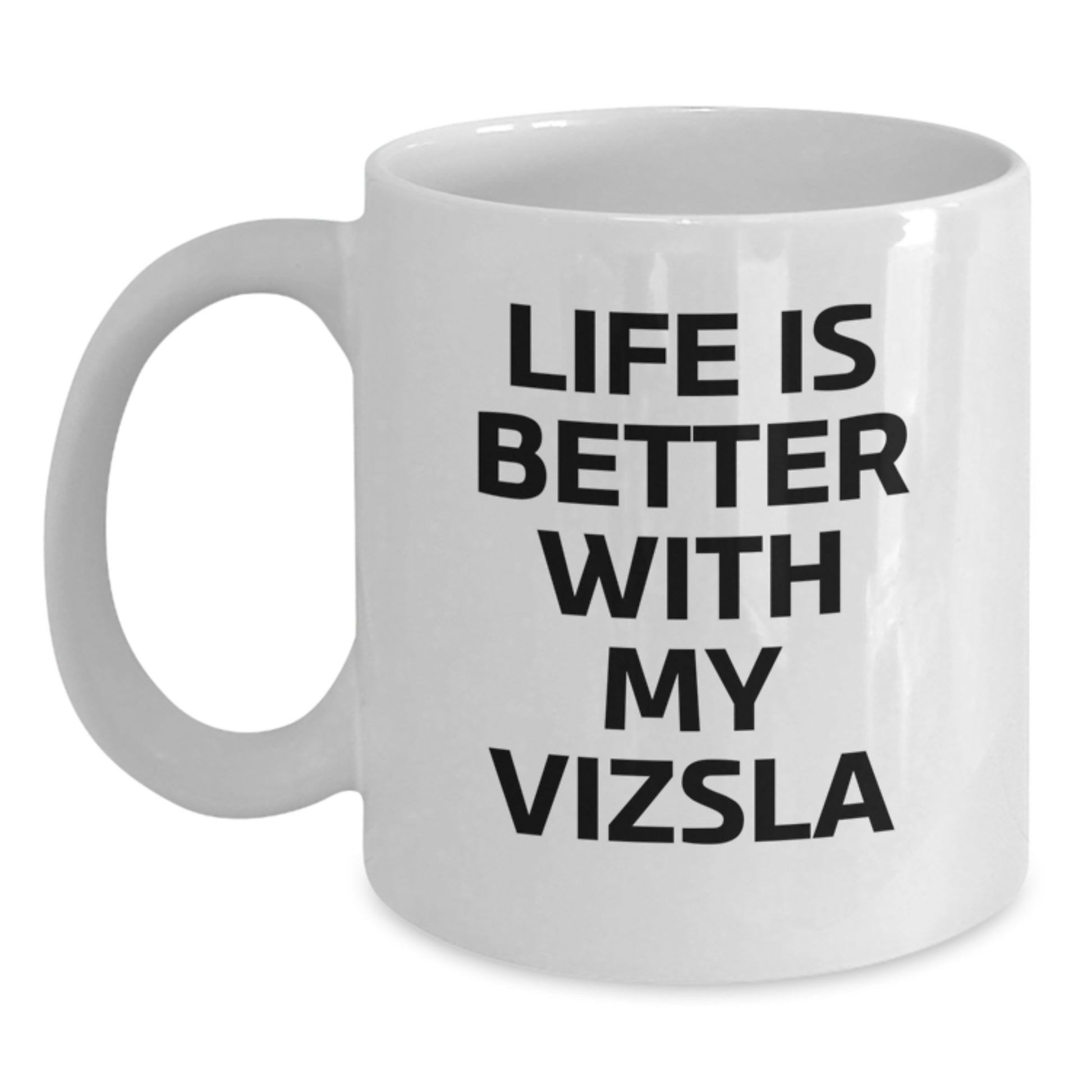 Funny Vizsla Dog Lover Gifts from Friends, Family, or Coworkers for Valentine's Unique White Coffee Mug - Main