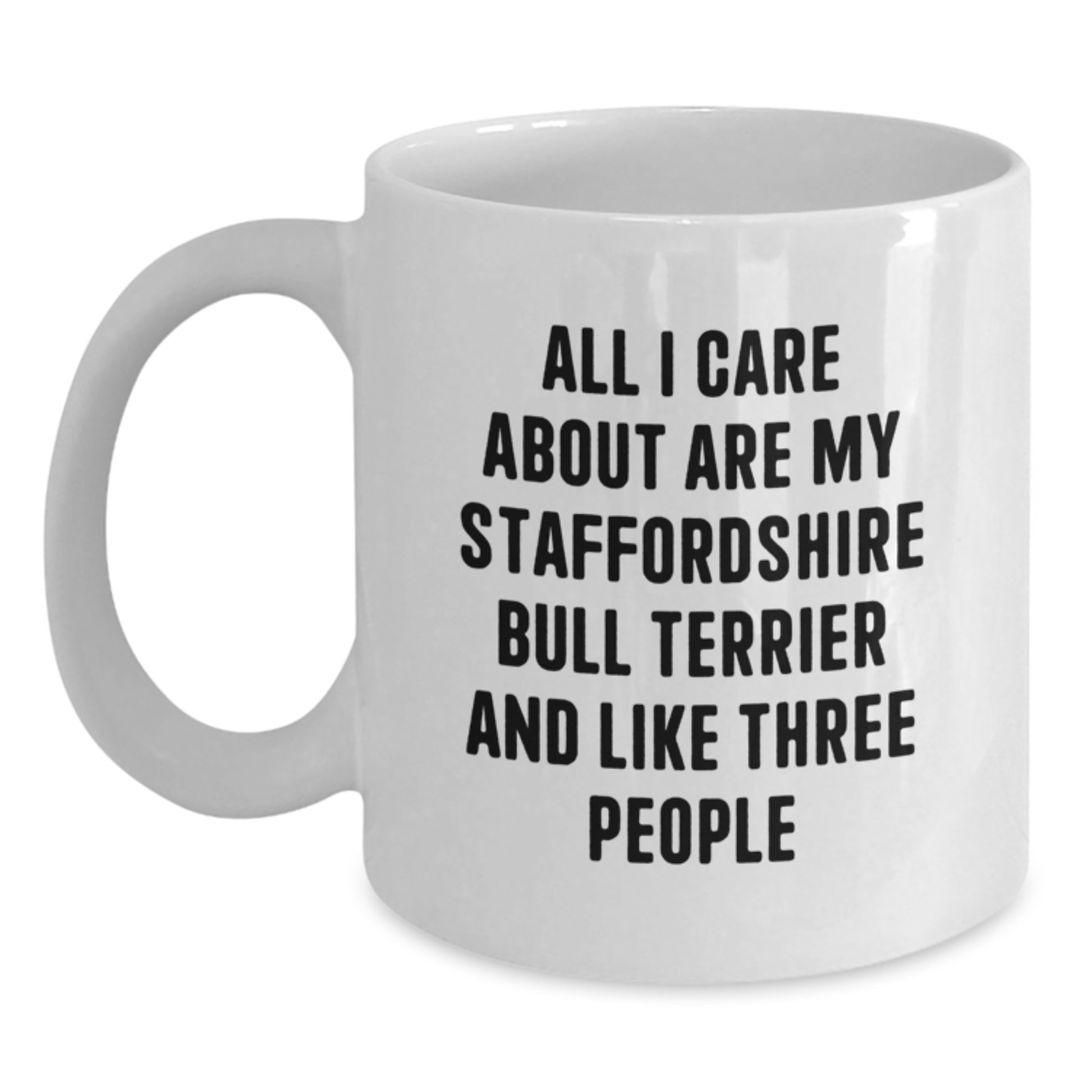 Funny Staffordshire Bull Terrier Dog Lovers Gifts from Men to Family, White Coffee Mug for Birthday Unique Gifts - Main