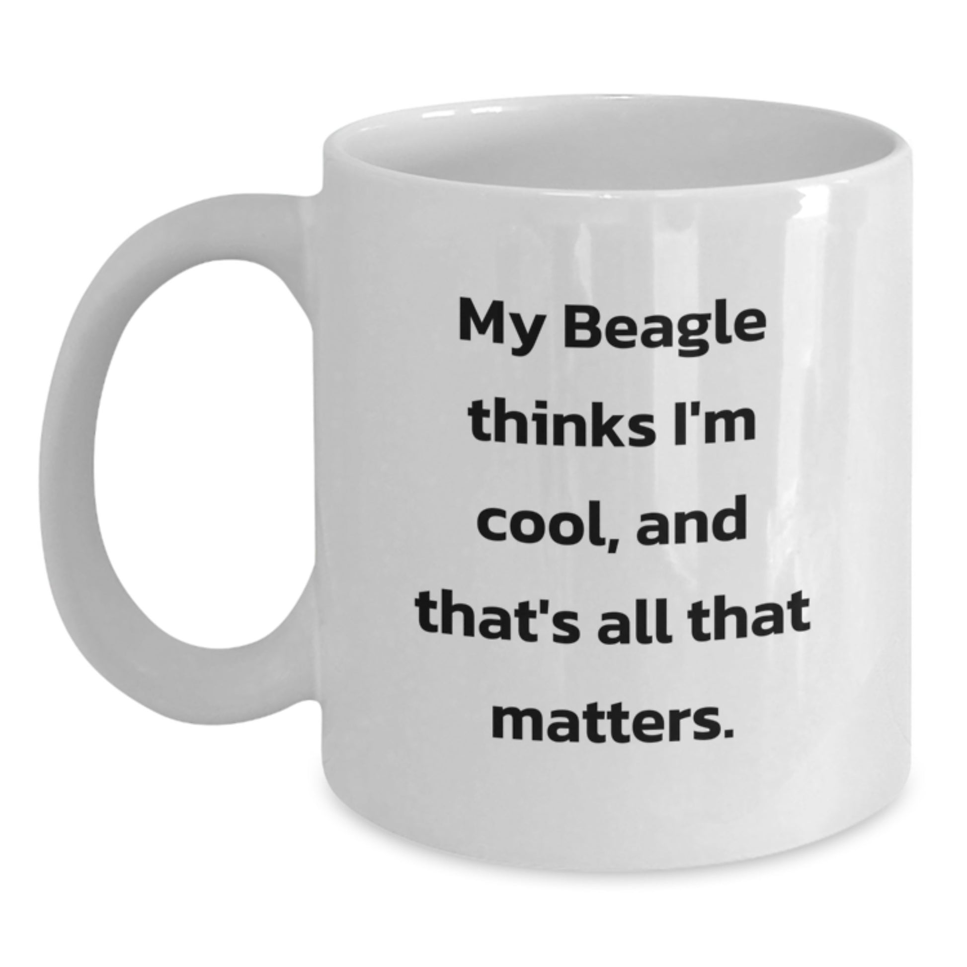 Beagle Dog Lover Gifts from Friends for Beagle Dog Owners Beagle Dog White Coffee Mug Funny Valentine's Unique Gifts - Main