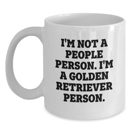 Funny Golden Retriever Dog Gifts, White Coffee Mug, Inspirational Quote for Golden Retriever Lovers, Gifts from Friends for Family, Perfect Birthday Present - Main