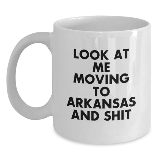 Funny Arkansas White Coffee Mug, Gifts for Friends from Arkansas, Arkansas Unique Birthday Unique Gifts, White Coffee Mug for Arkansas Lover - Main