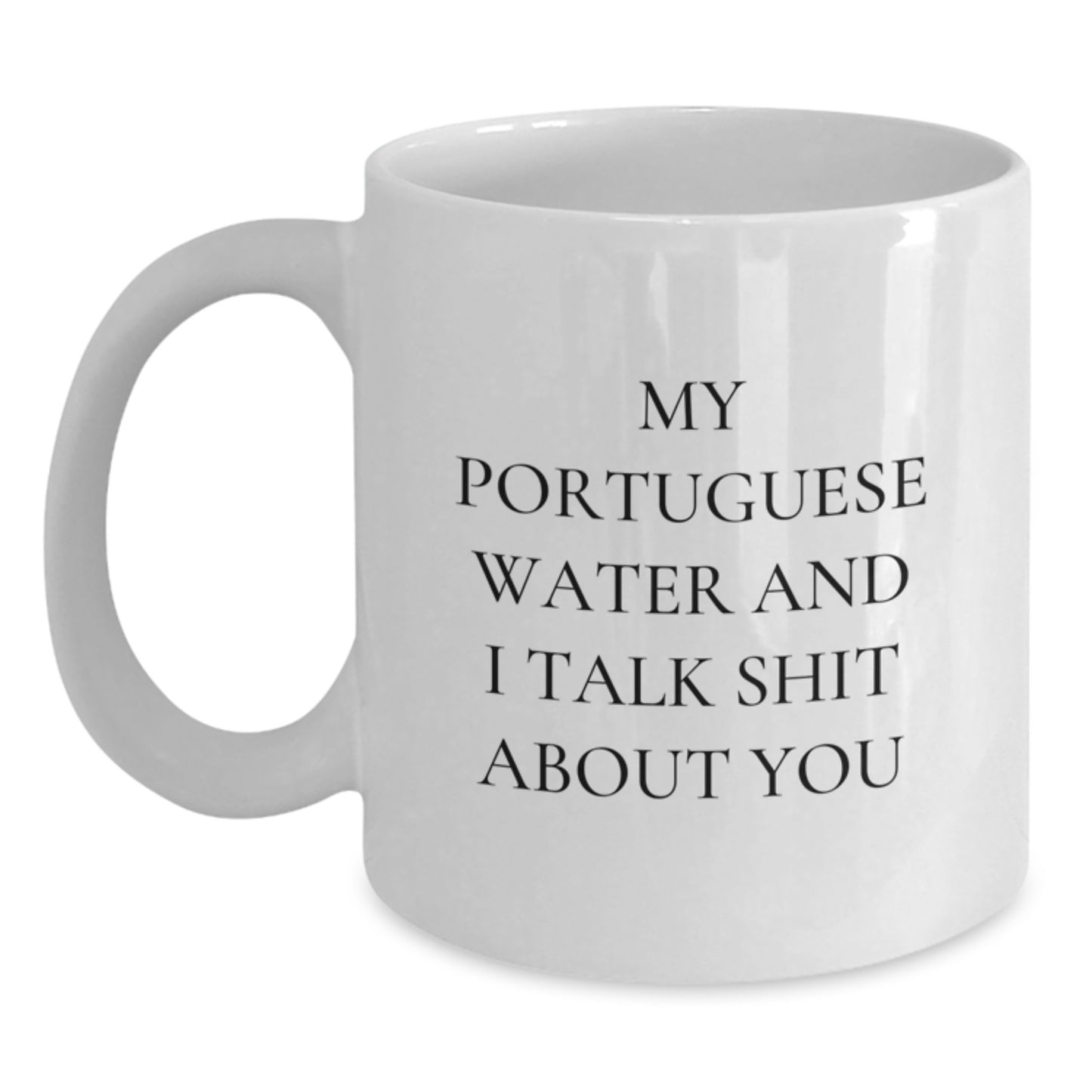 Funny Portuguese Water Dog Gifts for Men, Women, Friends, Family from Portuguese Water Dog Lovers - Graduation Unique Gifts for Her, Him, Coworkers, Portuguese Water Dog White Coffee Mug - Main