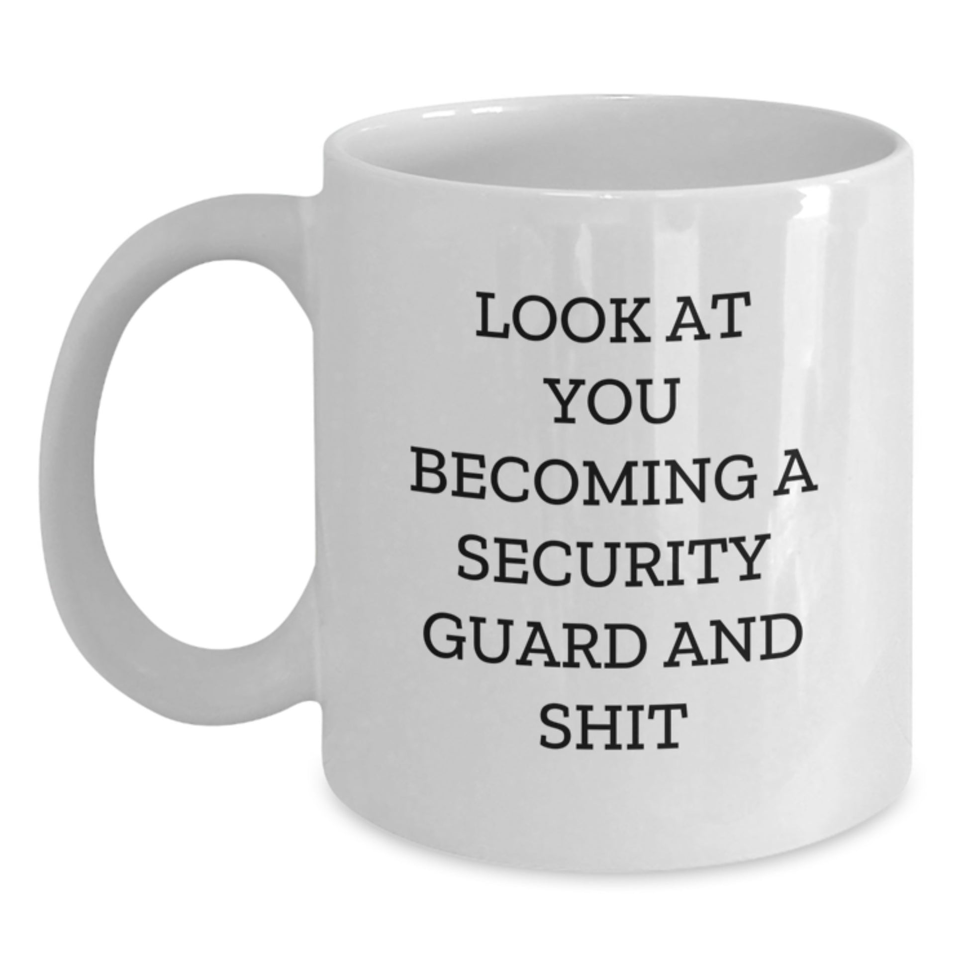 Funny Security Guard White Coffee Mugs for Him, Gifts from Friends, Coworkers, Family to Celebrate Graduation Unique - Main