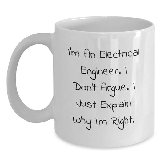 Funny Electrical Engineer Gifts from Men to Women - Electrical Engineer White Coffee Mug for Mother's Day Unique - Main