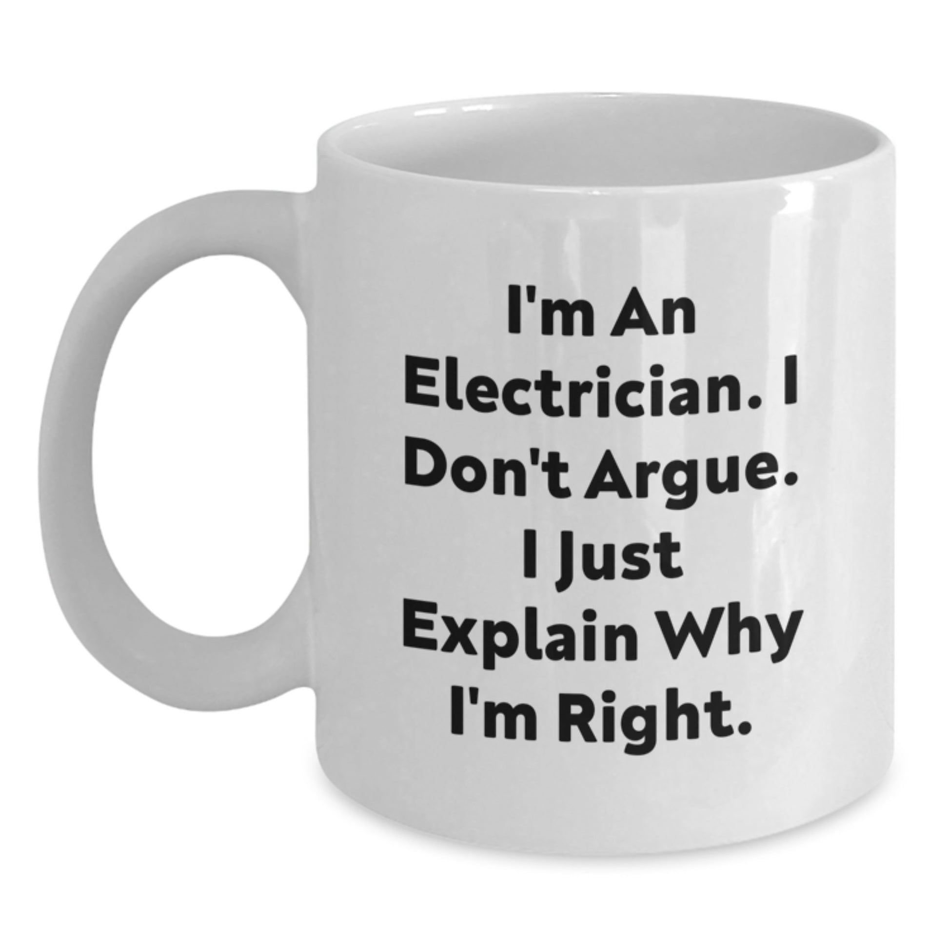 Funny Electrician Gifts from Men Women Friends Family - Mother's Day Unique Mugs for Electricians with Humorous Quote - Main