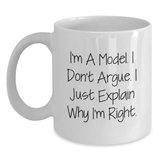 Funny Model White Coffee Mugs Gifts from Friends for Graduation Unique Model Lover - Main